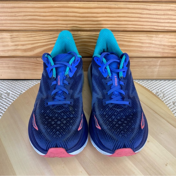 HOKA ONE ONE Clifton 9 Running Shoes Womens 9 US Lace-up Sneakers Gym Fitness - Picture 2 of 12